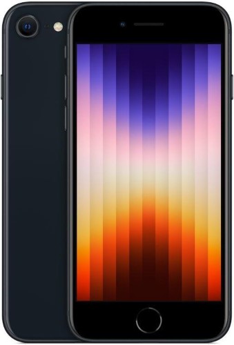 Apple iPhone SE 3 (2022) 128GB Mitternacht  - akzeptabler Zustand mit Ladekabel Lightning (Trade)